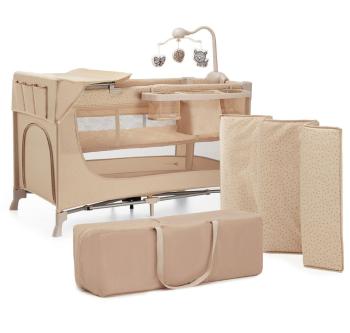 Kinderkraft cestovní postýlka JOY 2 s příslušenstvím beige