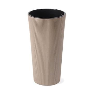 LAMELA, květináč LILIA ECO COFFE JUMPER - proužek O 25,5 cm, výška 46,6 cm, latte (1311119417)