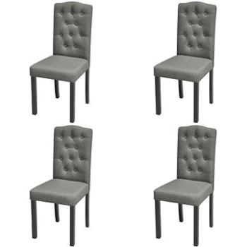 Jídelní židle 4 ks světle šedé textil (242224)