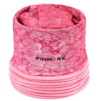 Finmark CHILDREN’S MULTIFUNCTIONAL SCARF Dětský multifunkční šátek s fleecem, růžová, velikost UNI