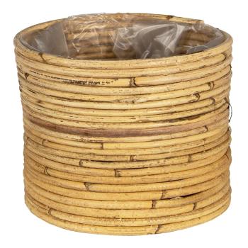 Oválný košík / květináč Alma z bambusových tyček - Ø 21*17 cm 6RO0541
