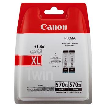 CANON PGI-570-XL BK - originální cartridge, černá, 2x22ml