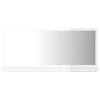 Koupelnové zrcadlo bílé vysoký lesk 80x10,5x37 cm dřevotříska 804577 (804577)