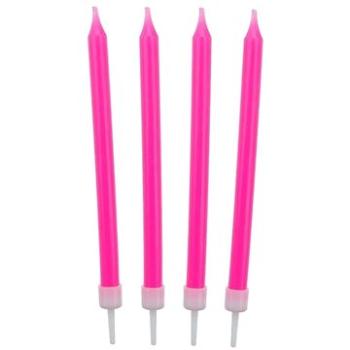 Narozeninové svíčky 8,6 cm 10 ks růžové (5901238682998)