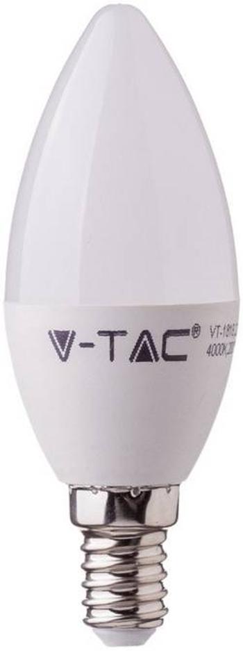 LED žárovka V-TAC 7263 240 V, E14, 5.5 W = 40 W, teplá bílá, A+ (A++ - E), tvar svíčky, nestmívatelné, 3 ks