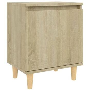 Noční stolek masivní dřevěné nohy dub sonoma 40 × 30 × 50 cm (805821)