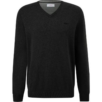 s.Oliver RL KNITTED PULLOVER V-NECK NOOS Pánský svetr, černá, velikost