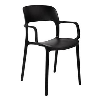 Židle Flexi s područkami černá (IAI-1829)