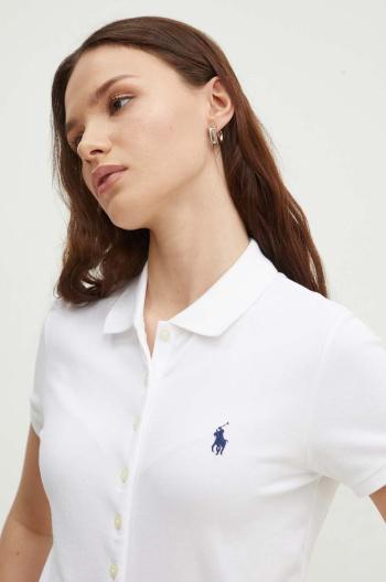 Polo tričko Polo Ralph Lauren bílá barva, 211939272