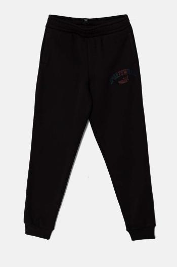 Dětské tepláky Puma ESS+ LOGO LAB Sweatpants FL cl černá barva, s potiskem, 681844