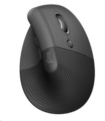 Logitech Lift Vertical Ergonomic Mouse, graphite/black