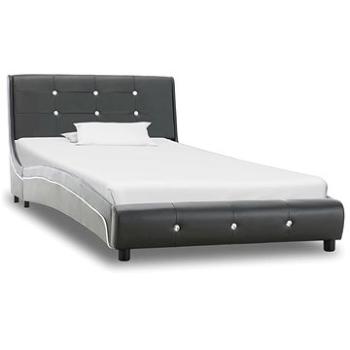 Rám postele šedý umělá kůže 90x200 cm (280322)