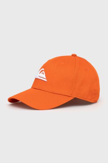 Dětská baseballová čepice Quiksilver oranžová barva, s aplikací