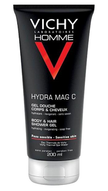 Vichy Homme Hydra Mag C Hydratační povzbuzující sprchový gel na tělo a vlasy 200 ml