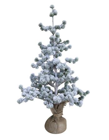 Zasněžený vánoční stromek v jutě Cedar snow - 80cm 39048900 (39489-00)