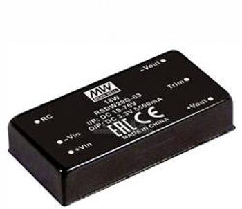 DC/DC měnič napětí do auta Mean Well RSDW20G-05, 4000 mA, 20 W, Počet výstupů 1 x