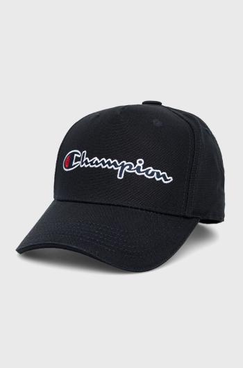 Bavlněná čepice Champion 805550 černá barva, s aplikací