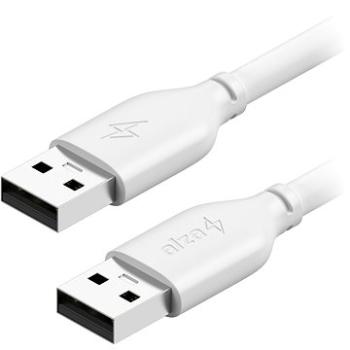 AlzaPower Core USB-A (M) to USB-A (M) 2.0, 2m bílý (APW-CBAMAM220W)