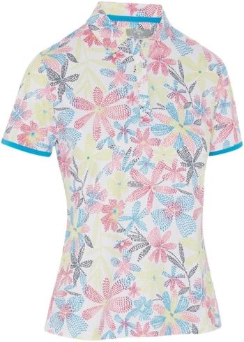 Callaway Chev Floral Short Sleeve Womens Brilliant White L Polo košile