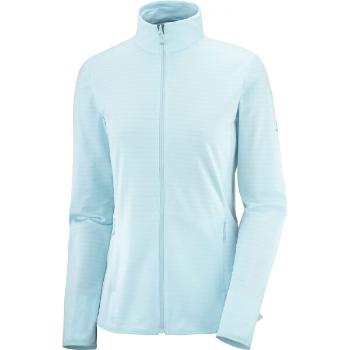 Salomon OUTRACK FULL ZIP MID W Dámská mikina, světle modrá, velikost S