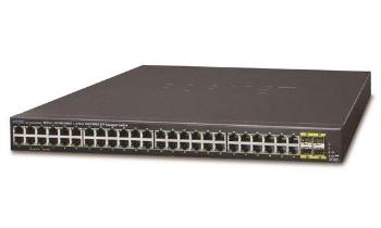 PLANET GS-4210-48T4S switch L2/L4, 48x 1000Base-T, 4x SFP, Web/SNMPv3, VLAN, QoS, IPv6, fanless, GS-4210-48T4S