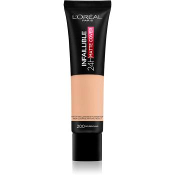 L’Oréal Paris Infallible 24H Matte Cover dlouhotrvající matující make-up odstín 200 Golden Sand 30 ml