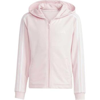 adidas TRAIN ESSENTIALS FULL-ZIP HOODIE Dívčí tréninková mikina, růžová, velikost