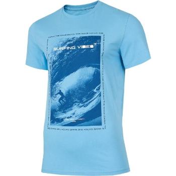 4F MEN'S T-SHIRT Pánské tričko, světle modrá, velikost XXL