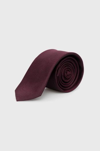 Hedvábná kravata Coccinelle vínová barva