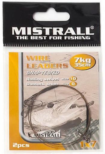 Mistrall ocelové lanko wire leaders 35 cm-7 kg