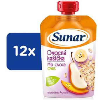 Sunar kapsička ovocná kašička mix ovoce oves 12× 120 g  (8592084417888)