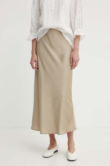 Sukně Bruuns Bazaar AcaciaBBJoane skirt béžová barva, maxi, BBW3909