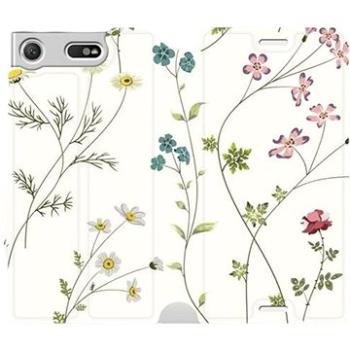 Flipové pouzdro na mobil Sony Xperia XZ1 Compact - MD03S Tenké rostlinky s květy (5903226180349)