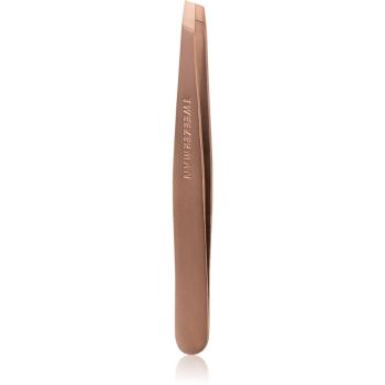 Tweezerman Studio Collection pinzeta se zešikmeným koncem Rose Gold 1 ks