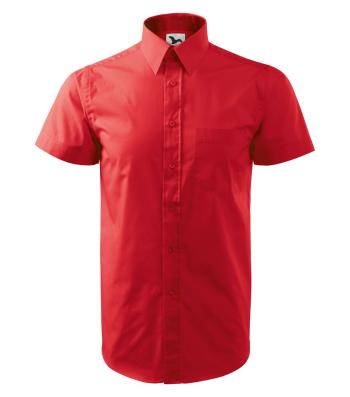 MALFINI Pánská košile s krátkým rukávem Chic - Červená | XL
