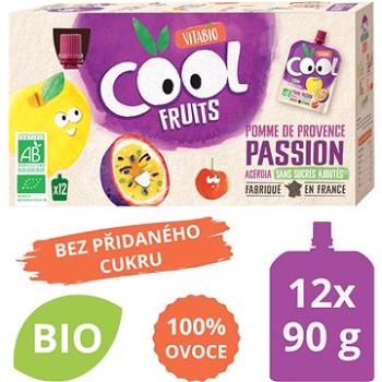 VITABIO Ovocné BIO kapsičky Cool Fruits jablko, maracuja, banán a acerola 12× 90 g (3288131654072)