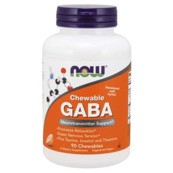 GABA žvýkací tablety s pomerančovou příchutí 90 tab. - NOW Foods