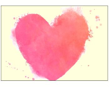 Plakát typ A4-A0 watercolor heart