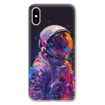 Odolné silikonové pouzdro iSaprio - Neon Astronaut - iPhone XS