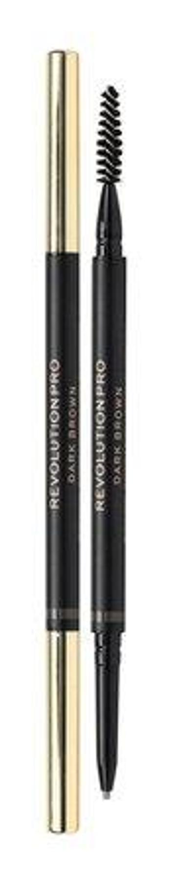 Makeup Revolution London Revolution PRO Define and Fill ultra jemná tužka na obočí Dark Brown 0,1 g