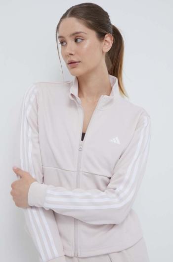 Tréninková mikina adidas Performance Training Essentials růžová barva, s aplikací, IS3975