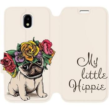 Flipové pouzdro na mobil Samsung Galaxy J3 2017 - M039P Mopsík My Little Hippie (5903226047338)