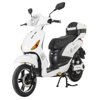 RACCEWAY Elektroskútr E-MOPED, bílý-lesklý s baterií 20 Ah