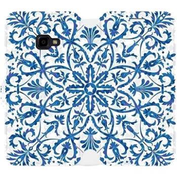 Flipové pouzdro na mobil Samsung Xcover 4 - ME01P Modré květinové vzorce (5903226203543)
