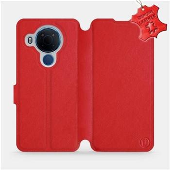 Kožené flip pouzdro Nokia 5.4 - Červené -  Red Leather (5903516647798)