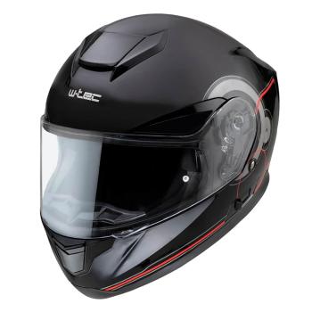 Moto přilba W-TEC Yorkroad Fusion Barva Black Grey Red Glossy, Velikost S (55-56)