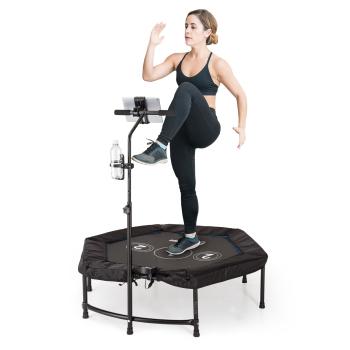 Capital Sports Jumpkit, fitness trampolína, šestihranná, skákací síť: 100 x 90 cm (D x Š), držák na tablet