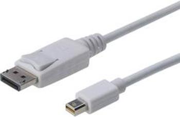 Kabel DisplayPort vidlice ⇔ vidlice mini DisplayPort, 3 m, bílý