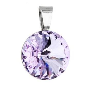 EVOLUTION GROUP CZ Stříbrný přívěšek rivoli Crystals from Swarovski® Violet - 34112.3 Violet