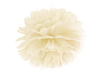 PartyDeco Pompom ve tvaru květu krémový 35 cm